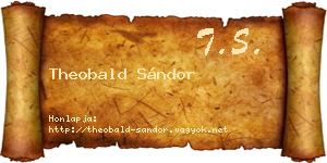 Theobald Sándor névjegykártya